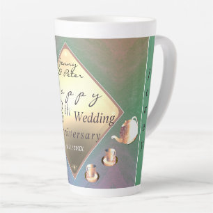 18e anniversaire du Mariage Acquamarine Latte Mug