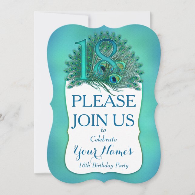 18e anniversaire Invitations (Devant)