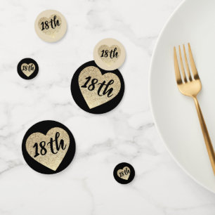 18e anniversaire table confetti