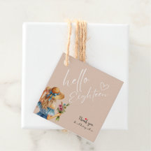 18e étiquette cadeau d'anniversaire