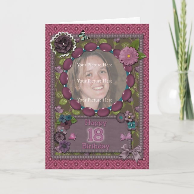 18ème Carte photo pour un anniversaire (Devant)