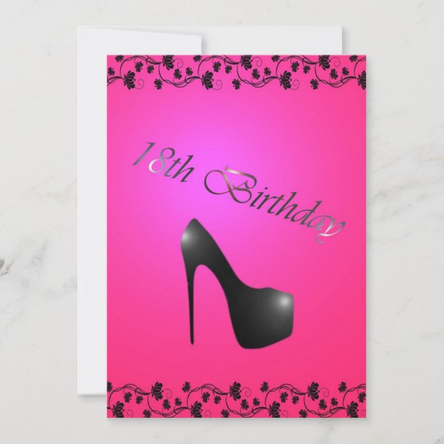 18ème Invitation de fête d'anniversaire pour des (Devant)