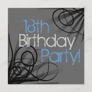18ème Invitations de fête d'anniversaire