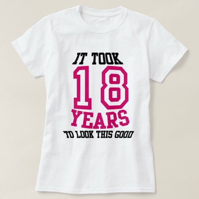 18ème T-SHIRT d'anniversaire (Design devant)
