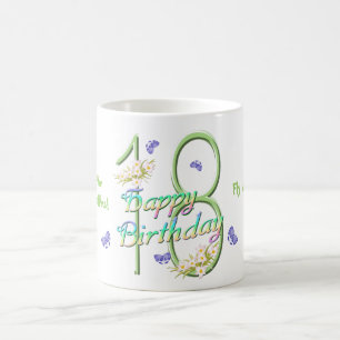 18ème Tasse de danse de papillon d'anniversaire