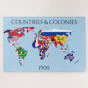 1900 countries colonies flags jigsaw puzzle