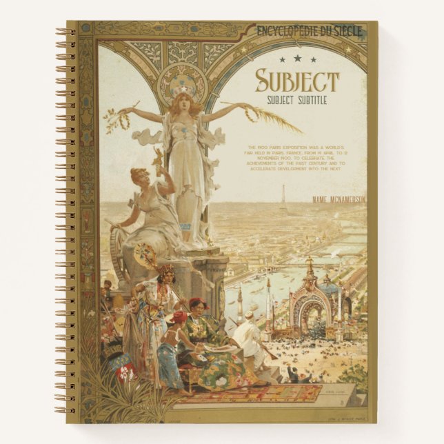 1900 Paris Exposition Poster Bullet Journal (Devant)