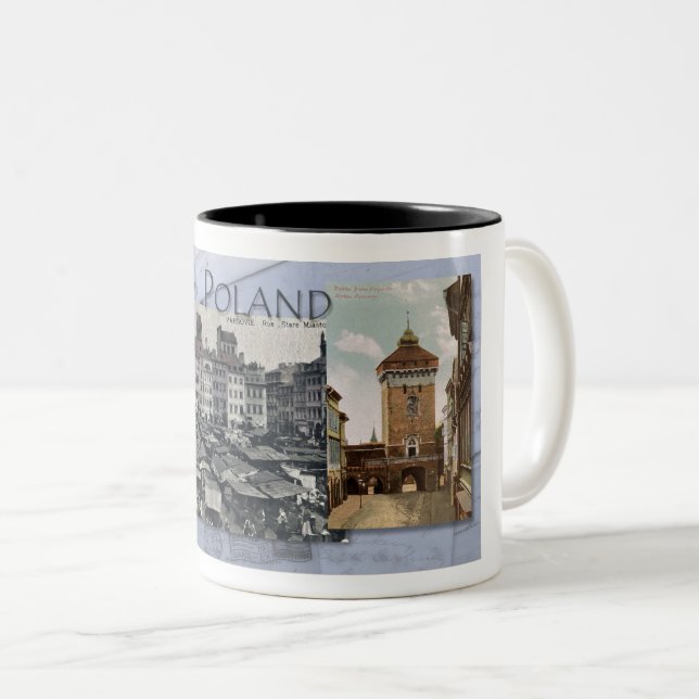 1900 POLAND POSTCARDS Mug à deux tons (Devant droit)