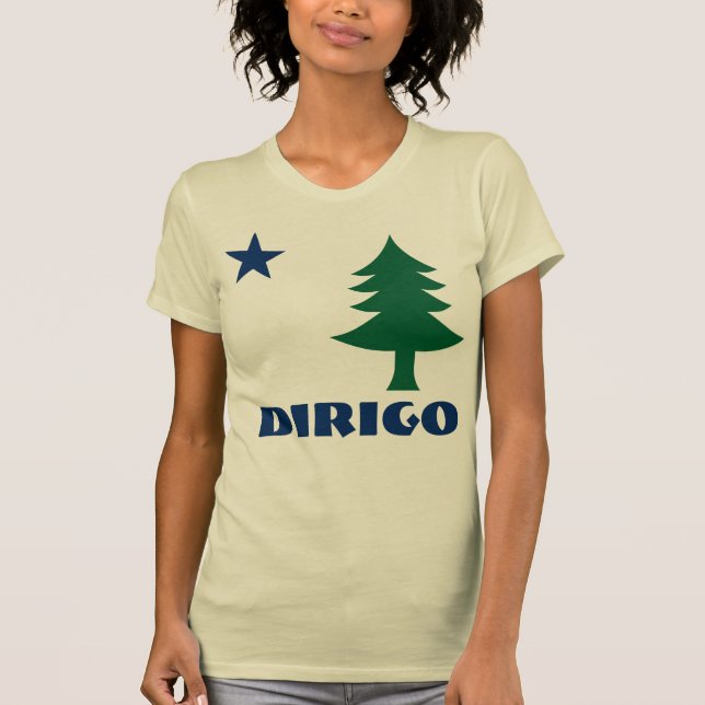 1901 T-shirt de drapeau du Maine - édition de (Devant)