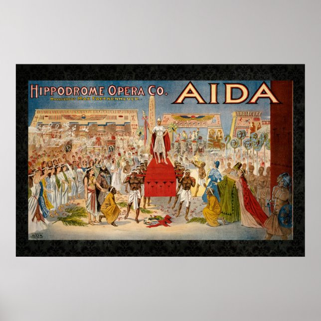 1908 Aida Reissue Vintage 36 x 24 Poster (Devant)