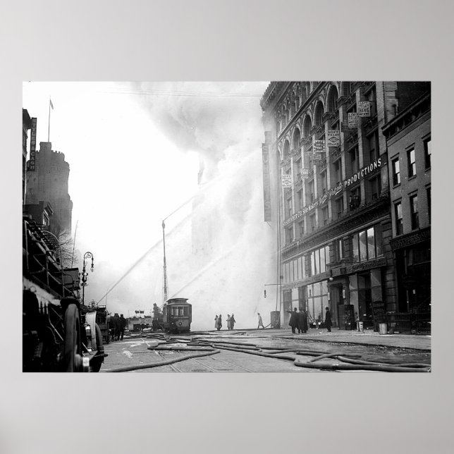 1909 14e affiche d'incendie à New York (Devant)