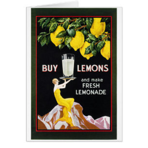 1920 Poster Vintage de limonade d'épicerie restaur
