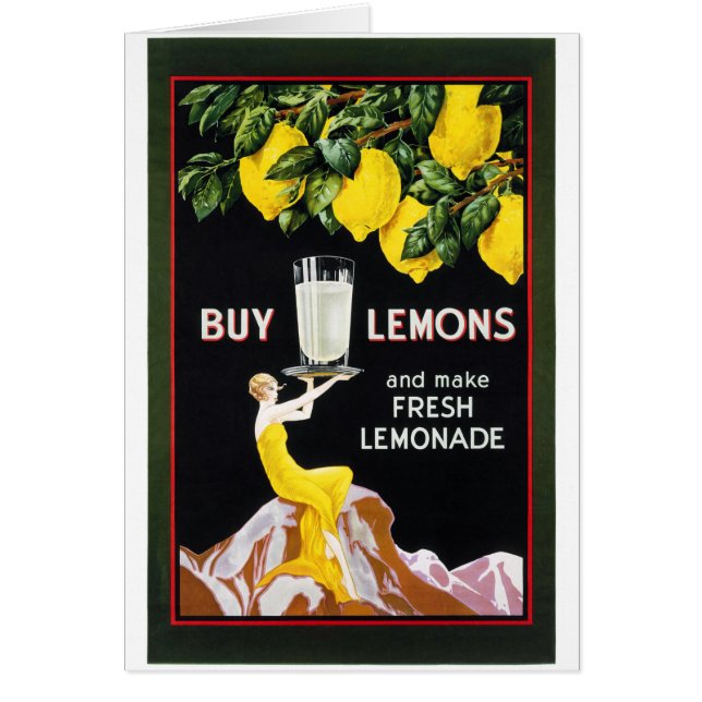 1920 Poster Vintage de limonade d'épicerie restaur (Devant)