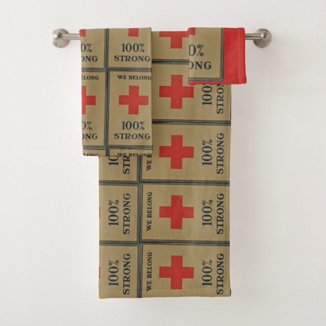 1920 WWI Croix-Rouge "Nous appartenons à 100% fort (En situation)
