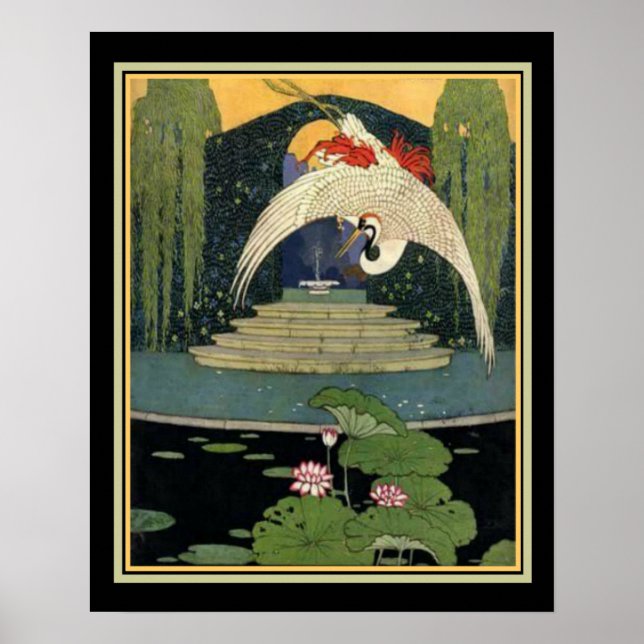 1921 Art Déco Garden Scene 16 x 20 (Devant)