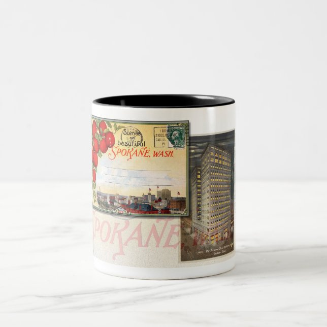 1922 LAVE-POCHE. POSTCARD Mug de café à deux tons (Centre)