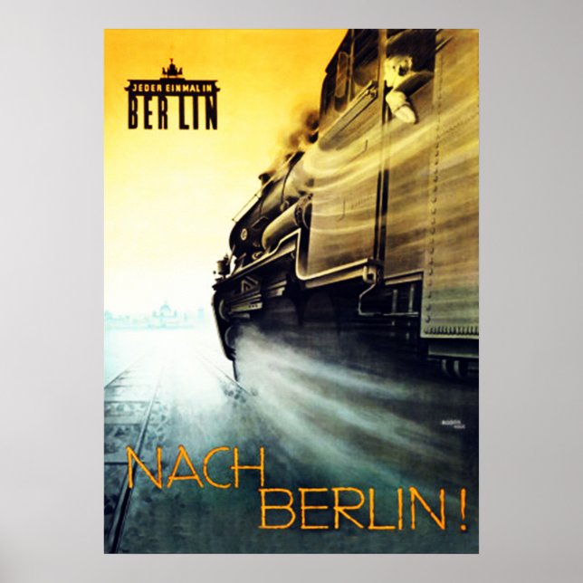 1926 Aller à Berlin Allemagne Affiche de voyage (Devant)
