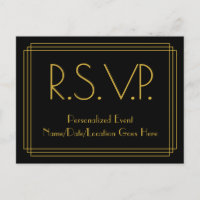 1930 Inspiré Look "R.S.V.P." Carte postale