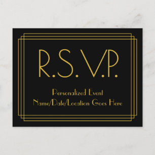 1930 Inspiré Look "R.S.V.P." Carte postale