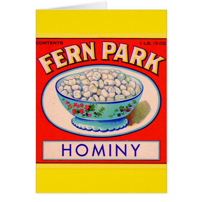 1930 s Fern Park hominy grits label (Devant)