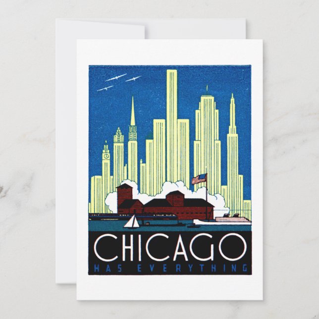1930 Visit Chicago Poster (Devant)