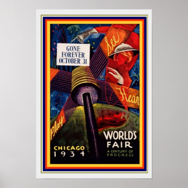 1931 Chicago World's Fair 13 x 19 Poster (Devant)