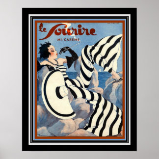 1933 Art Déco Le Sourire Poster 16x20