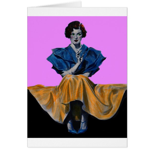 1934 jolie dame profitant d'une Chesterfield (Devant)