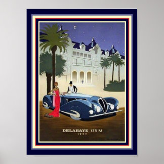 1937 Art Déco Delahaye Publicité Imprimer 12x16