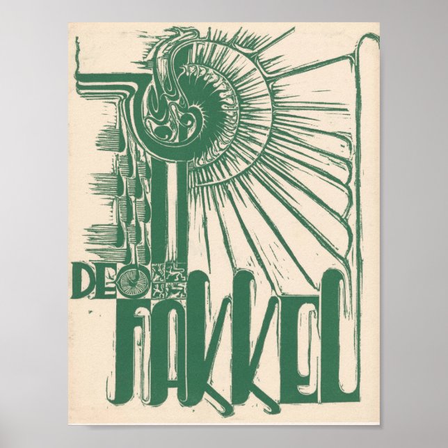 1937 De Fakkel Impression d'art abstrait néerlanda (Devant)
