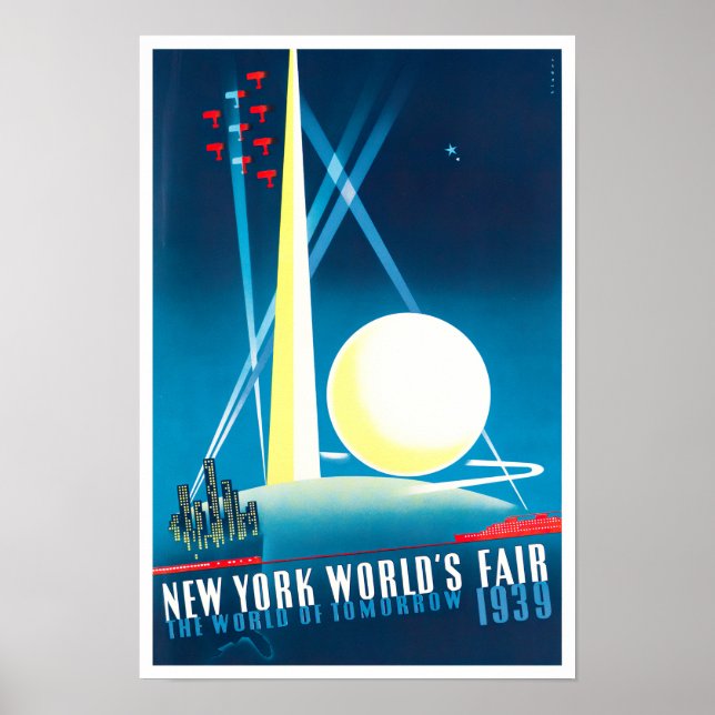 1939 New York World's Fair vintage travel poster (Devant)