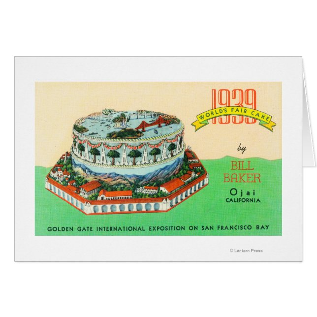 1939 Worlds Fair Cake par Bill Baker à Ojai (Devant horizontal)