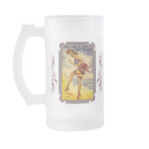 1940s Baignade Beauté Funny Frosted Beer Mug