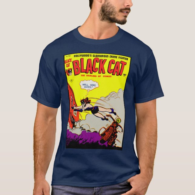 1940's Black Cat Comic T-Shirt (Devant)