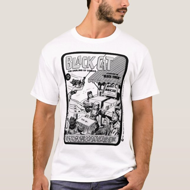 1940's Black Cat Comic T-Shirt (Devant)
