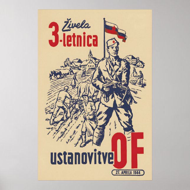 1944 Propaganda Poster Long live the Socialist (Devant)