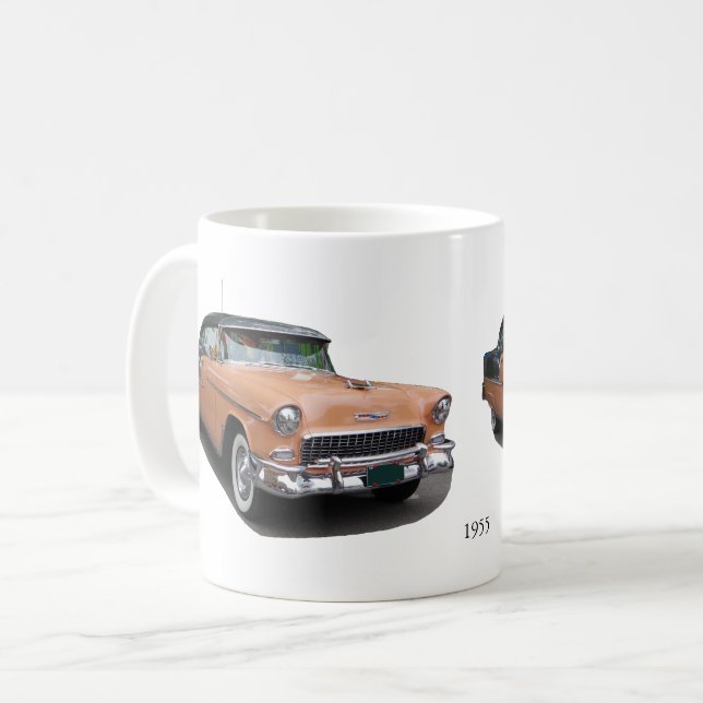 1955 voiture marron classique Café Mug (Devant gauche)
