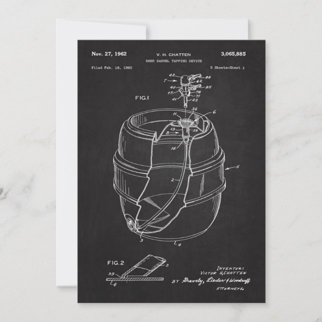 1960 Beer Barrel Patent (Devant)