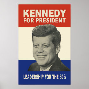 1960 Kennedy For President Poster (Jusqu'à 39 x 60