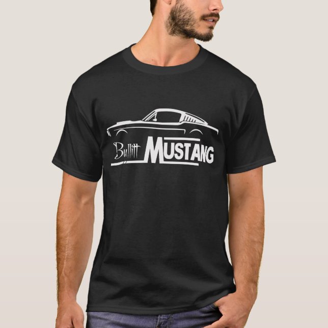 1968 Bullitt Mustang 390 GT T-Shirt (Devant)