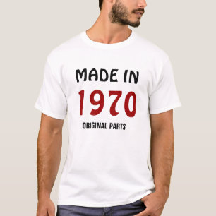 1970 : T-shirt "Fabriqué en 1970, Pièces originale