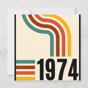 1974 Retro Poster vintage 50th Birthday Invitation