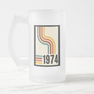 1974 Retro Poster vintage Beer Mug verre