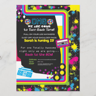 1980 Invitation de fête totalement stupéfiante