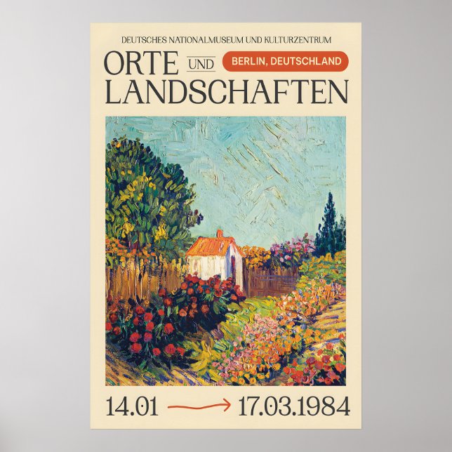 1984 Berlin Art Exhibition Poster German Landscape (Devant)