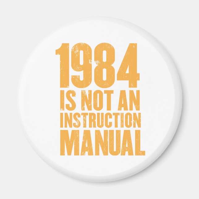 1984 n'est pas un aimant manuel d'instruction (Devant)