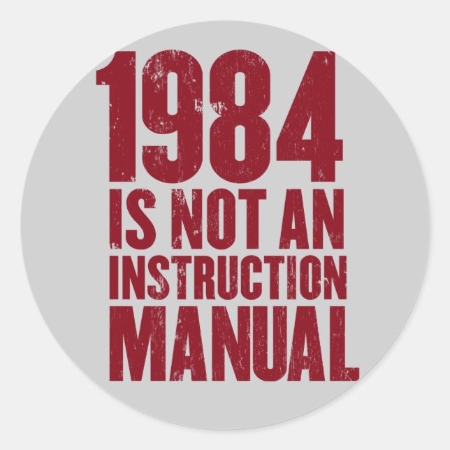 1984 n'est pas un autocollant manuel d'instruction (Devant)