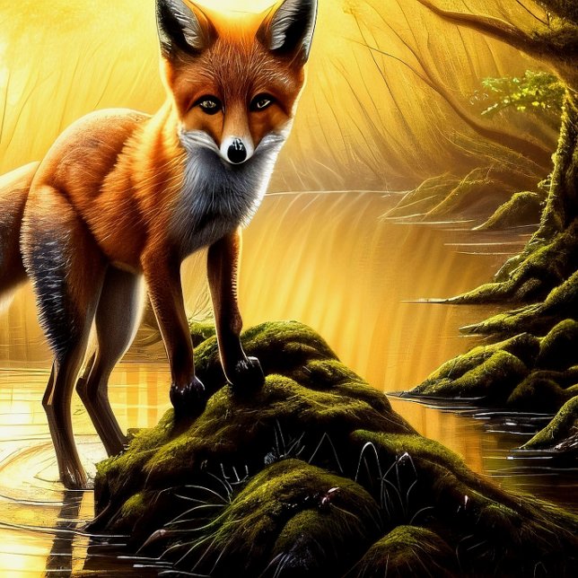 "1992" Art de la toile de chasse de renard (Créateur téléchargé)