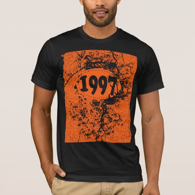 1997 - Orange, Noir Vintage rétro - T-Shirt (Devant)