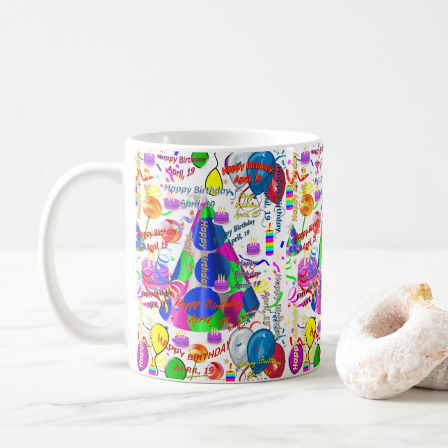 19 avril Mug d'anniversaire (Avec donut)